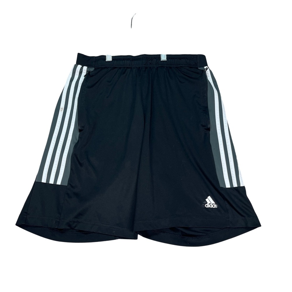 Adidas Athletic Shorts Mens XS Black Gray Colorblock Aeroready Stretch Waistband